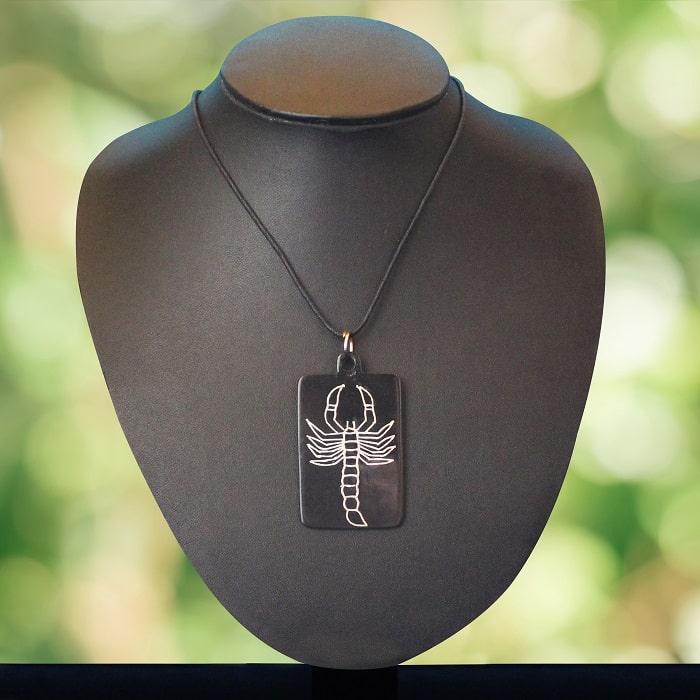 Bidriware Silver Inlay Scorpio Pendant