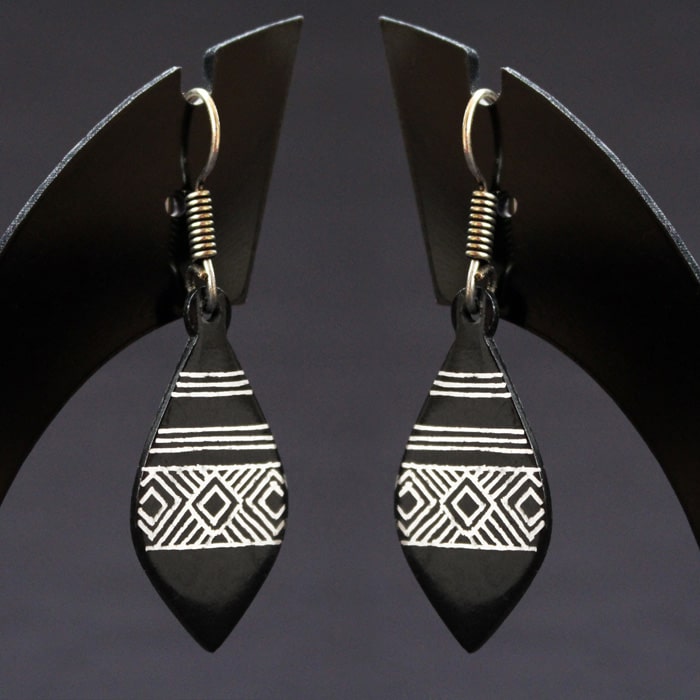 Bidriware Silver Inlay Ethnic Earring