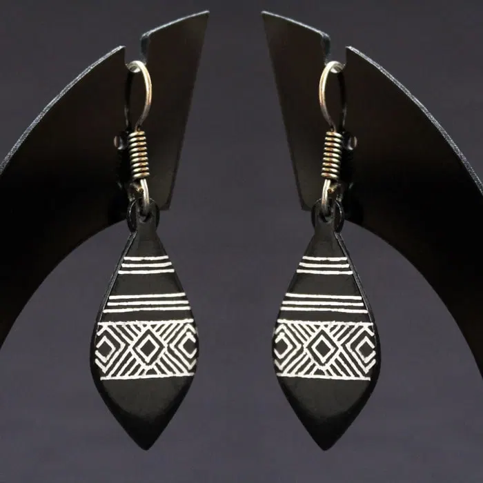 Bidriware Silver Inlay Ethnic Earring