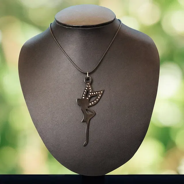 Bidriware Silver Inlay Angel Pendant