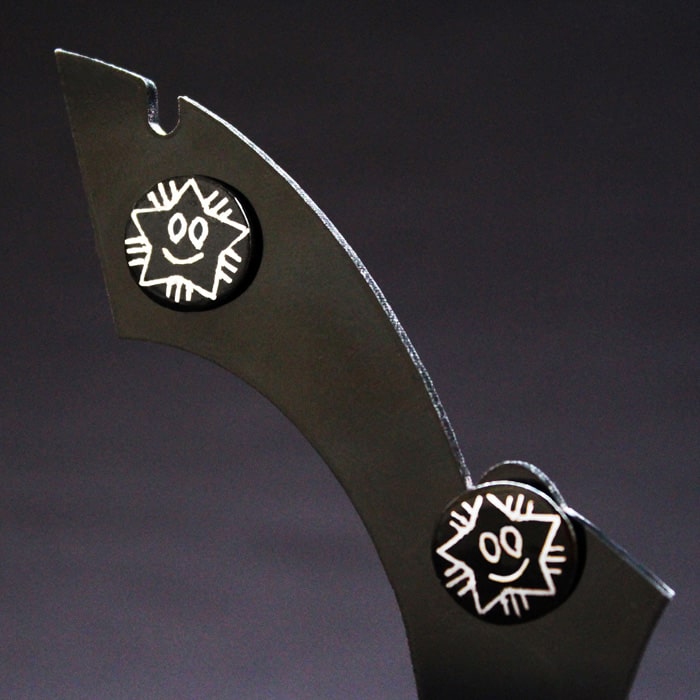 Bidriware Silver Inlay Star Ear Studs