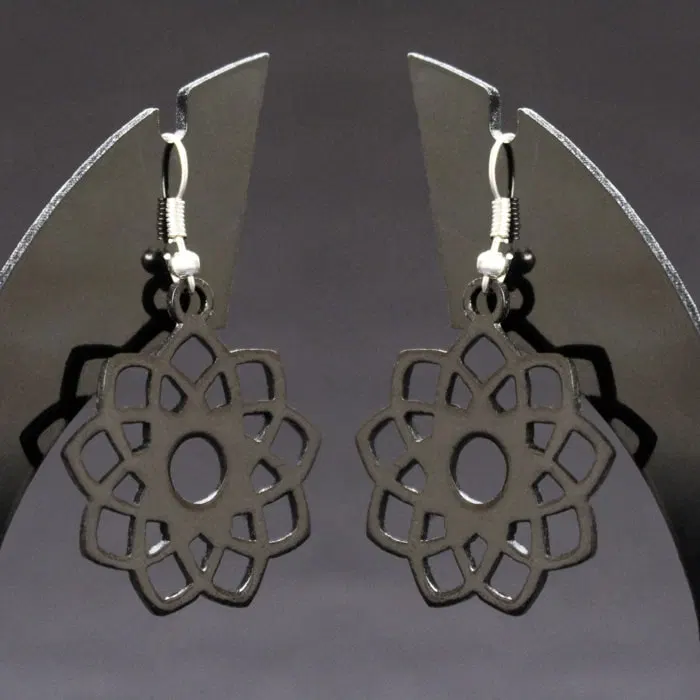 Bidriware Silver Inlay Enigma Earring