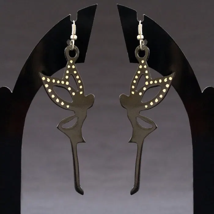 Bidriware Silver Inlay Angel Earring