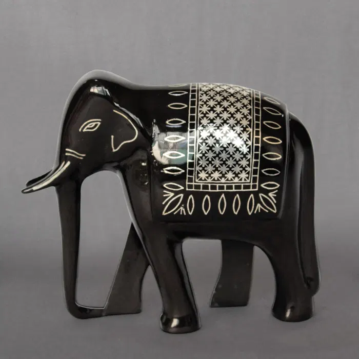 Bidriware Silver Inlay Elephant