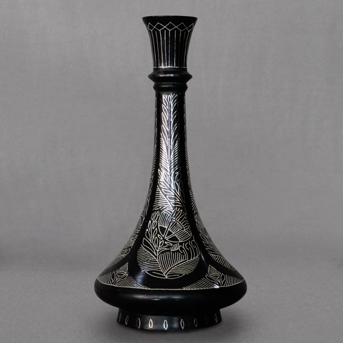 Bidriware Silver Inlay Vase