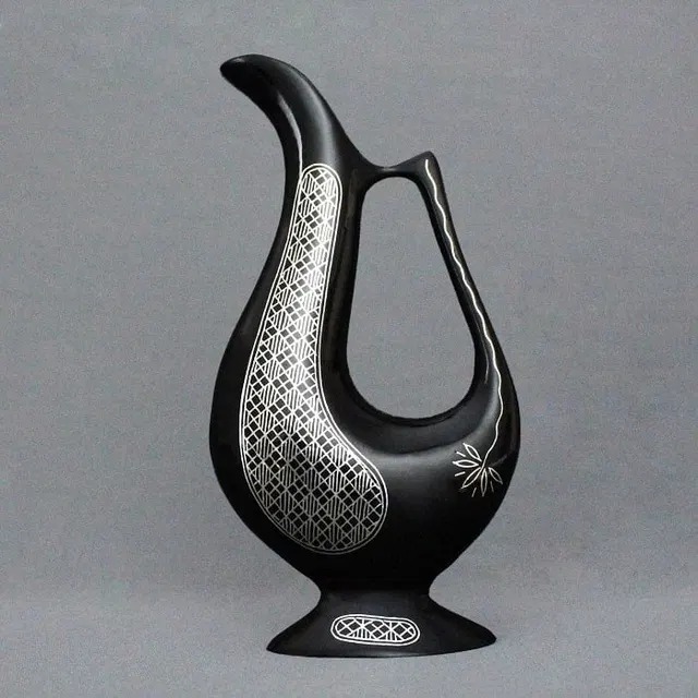 Bidriware Silver Inlay Persian Jug