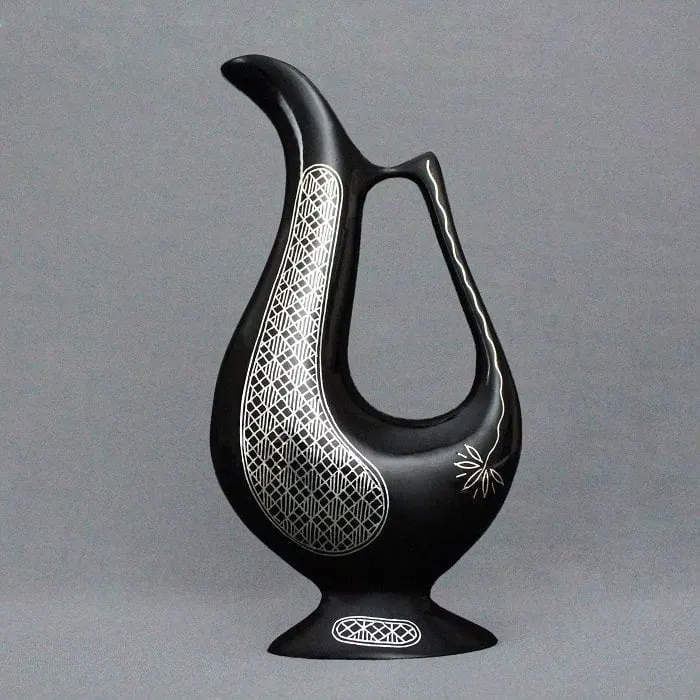 Bidriware Silver Inlay Persian Jug
