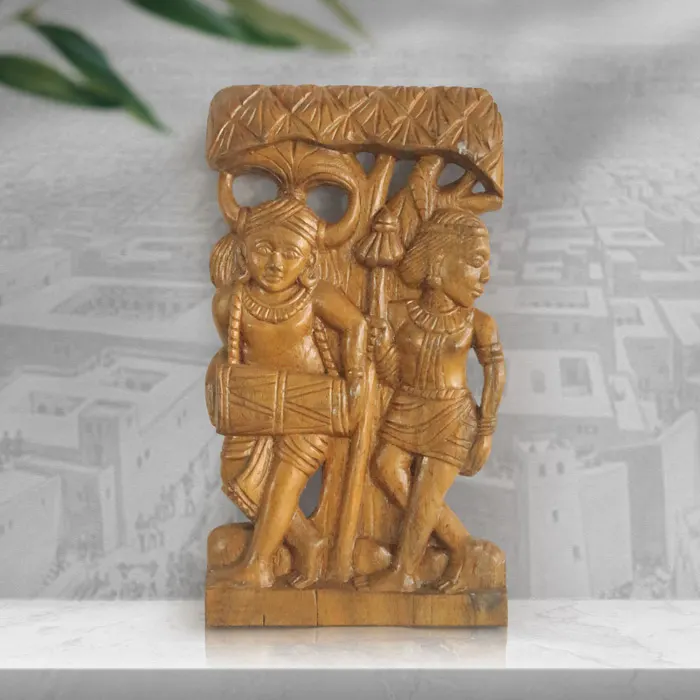 Bastar Wooden Handmade Madiya Madin Artwork