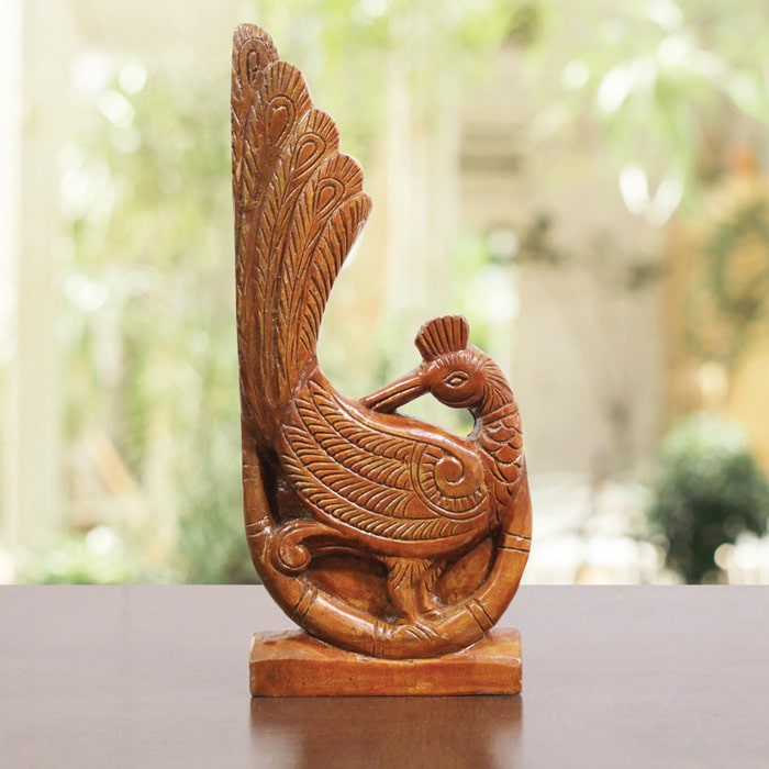 Bastar Wooden Handmade Mor Artwork