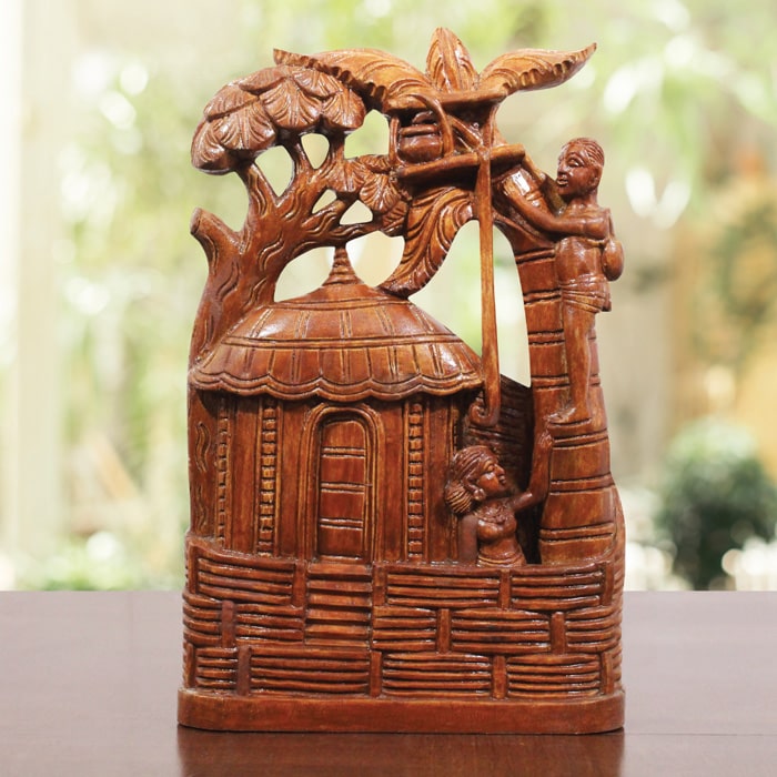 Bastar Wooden Handmade Ghotul Gudi Artwork