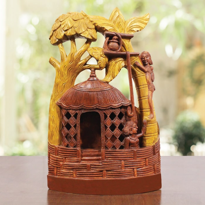Bastar Wooden Handmade Ghothul Artwork
