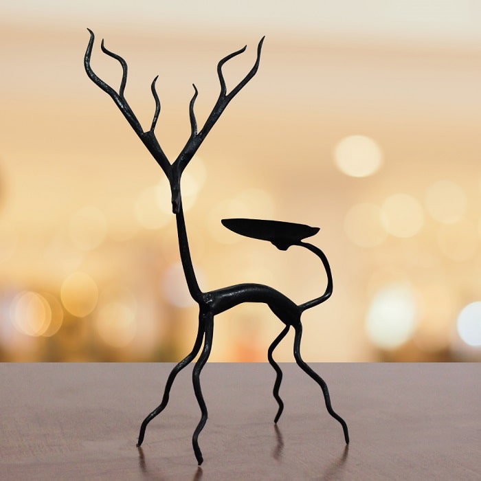 Iron Craft - Standing Deer Candle Stand