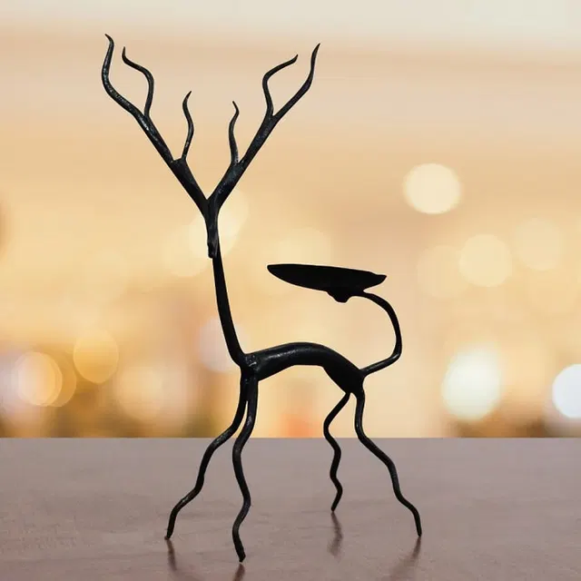 Iron Craft - Standing Deer Candle Stand