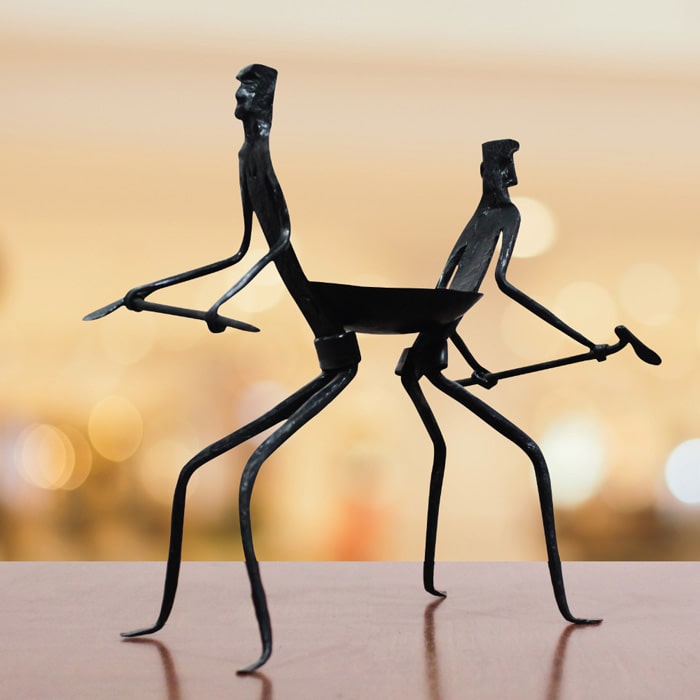 Iron Craft - Two Men Candle Stand