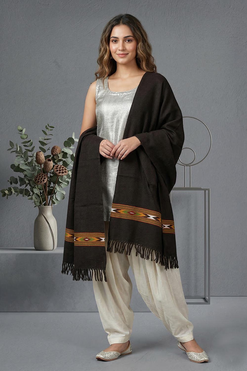Kullu Pure Wool Handloom Shawl