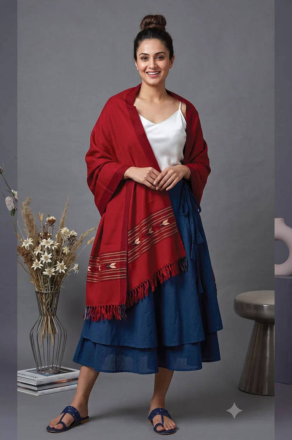 Kullu Pure Wool Handloom Stole