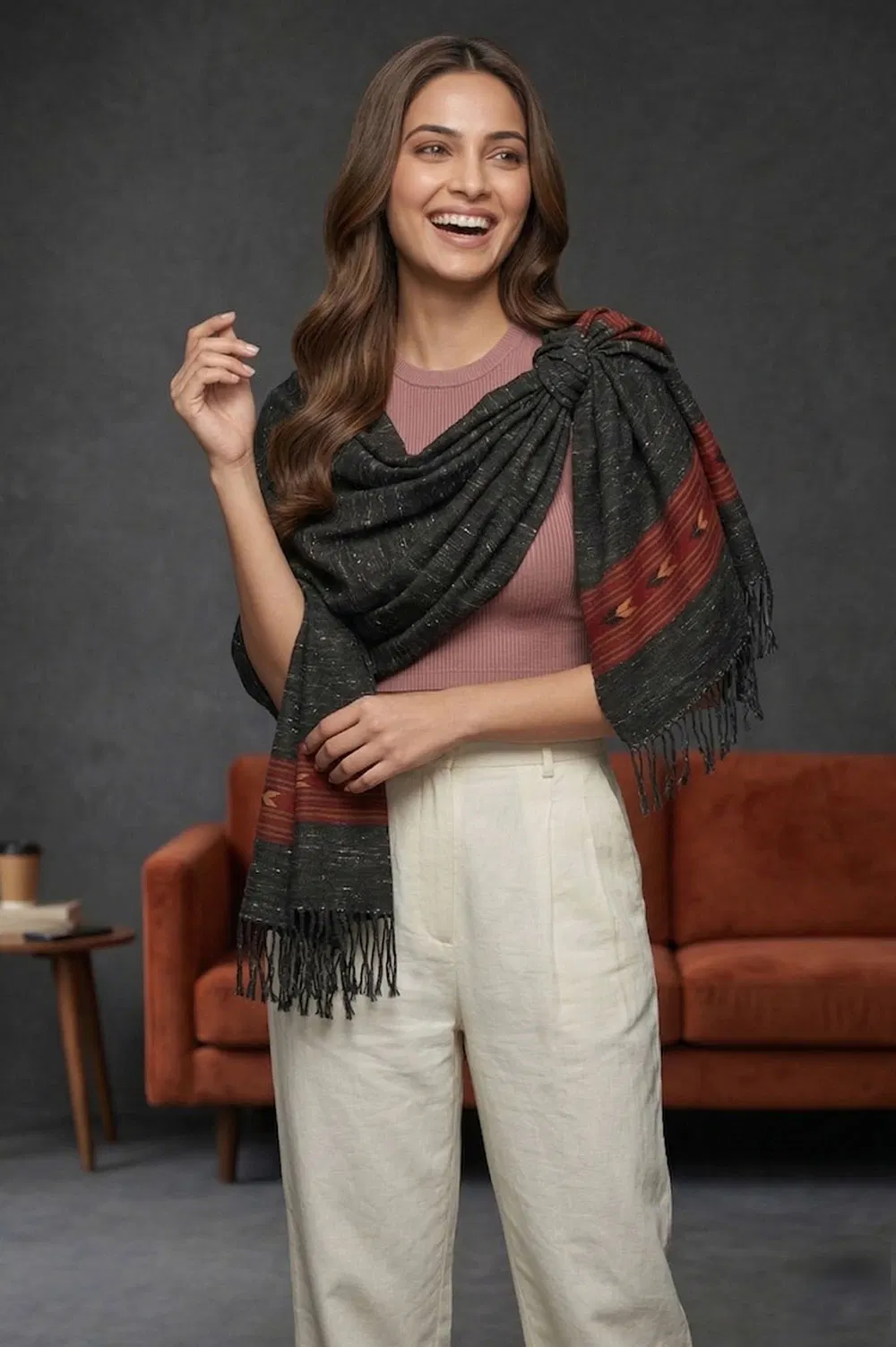 Kullu Pure Wool Handloom Stole