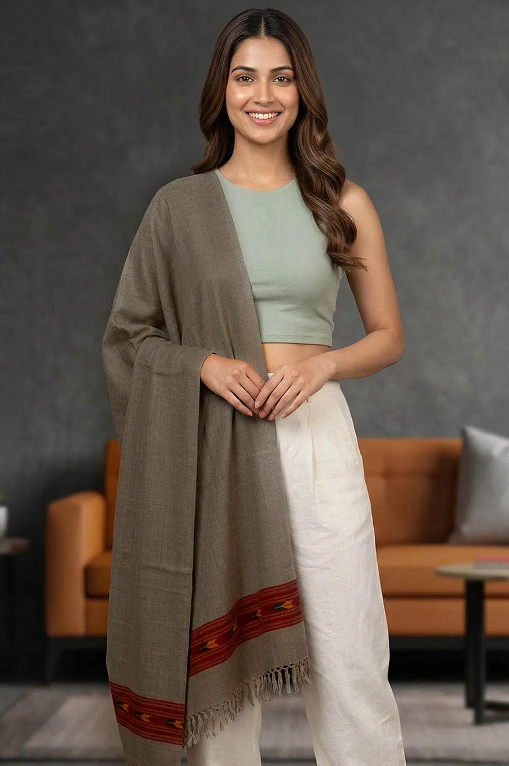 Kullu Pure Wool Handloom Stole