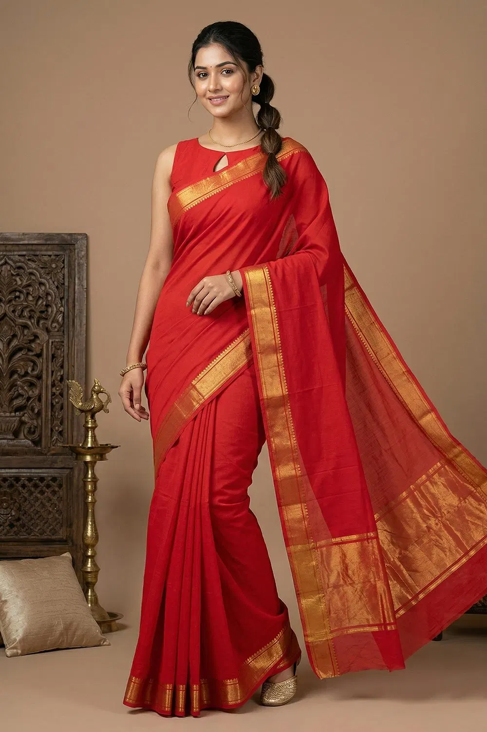 Mangalagiri Handloom Pure Cotton Saree