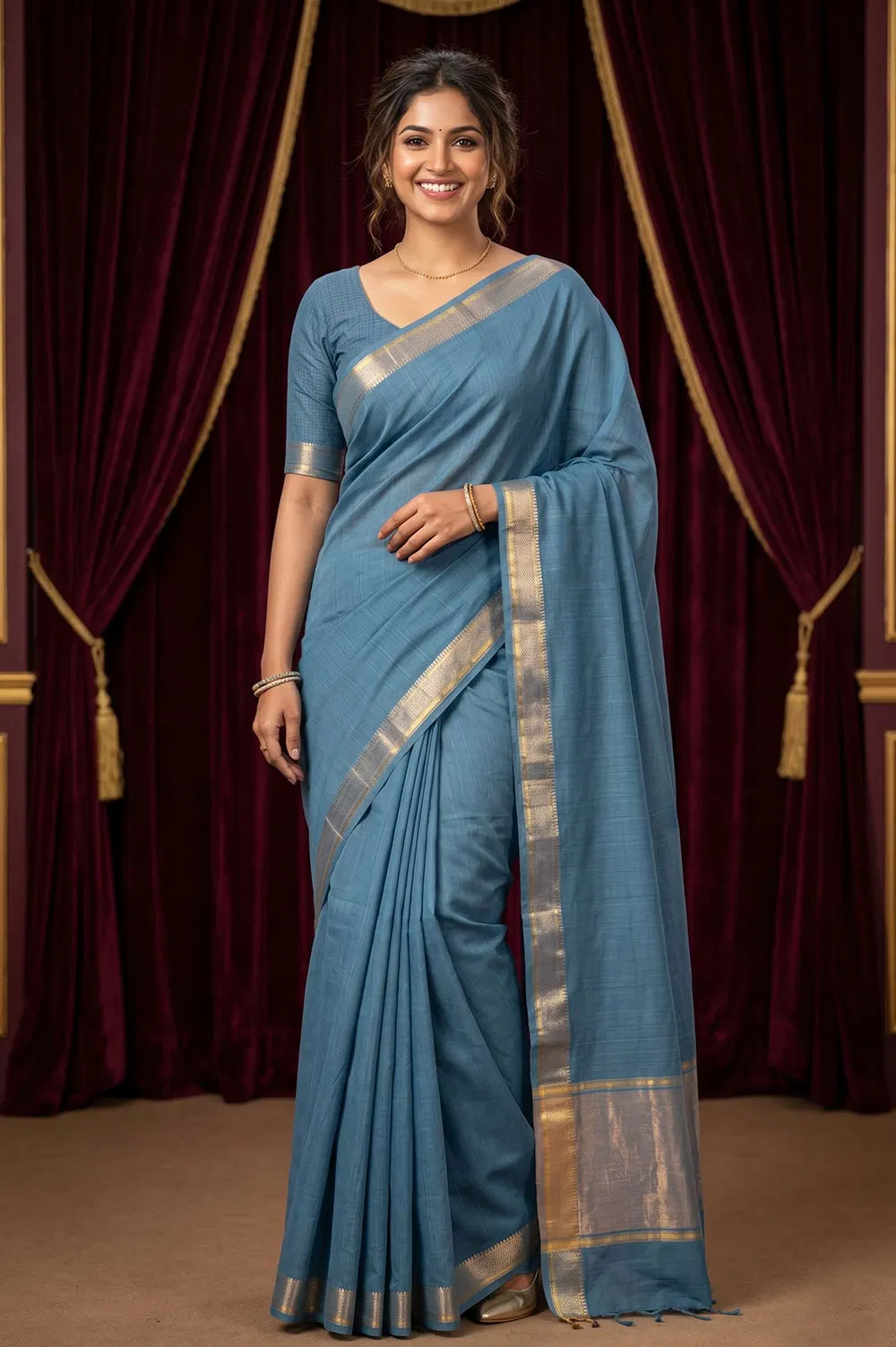 Mangalagiri Handloom Pure Cotton Saree