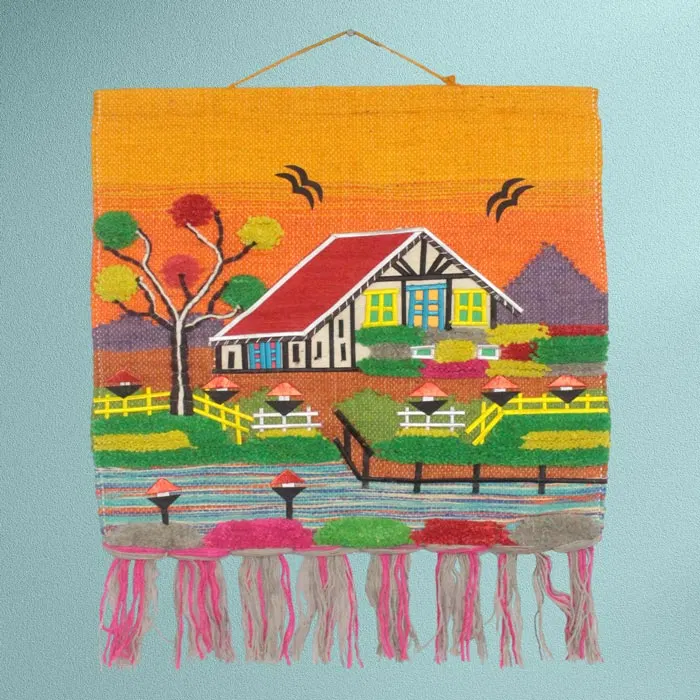 River House Ghazipur Jute Handmade Wall Hanging (30*30) Inches