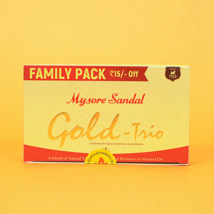 Mysore Sandal Gold - Pack of 3 (125g*3)