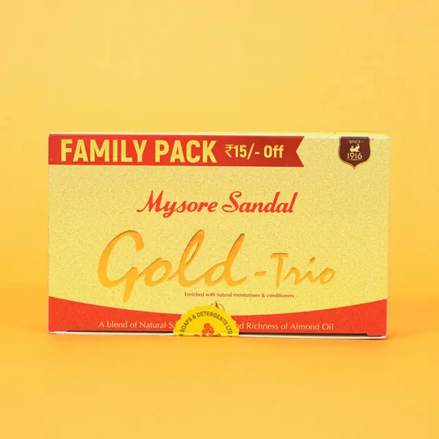 Mysore Sandal Gold - Pack of 3 (125g*3)