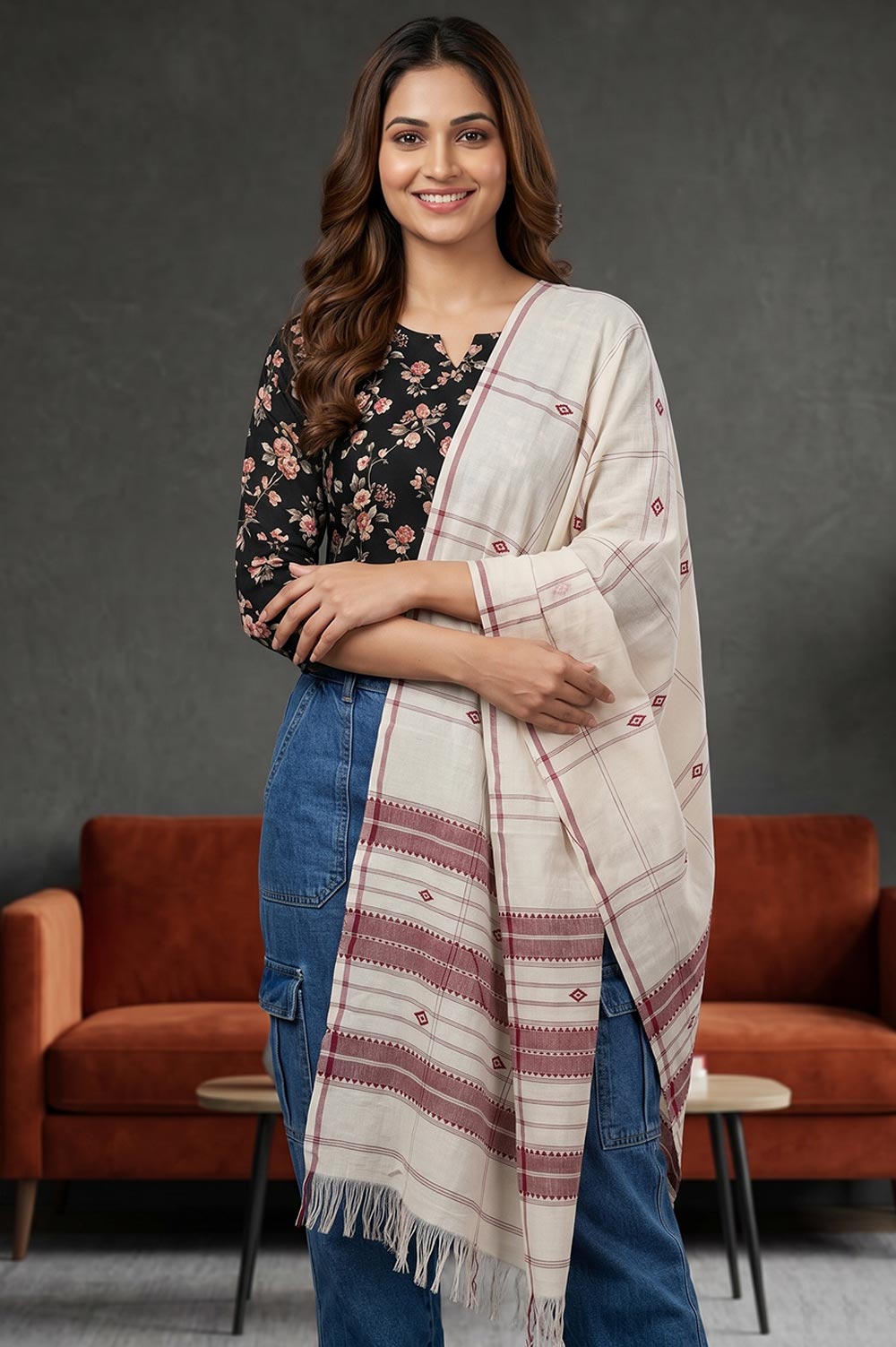 Organic Dyed Kotpad Pure Hand Spun Cotton Dupatta