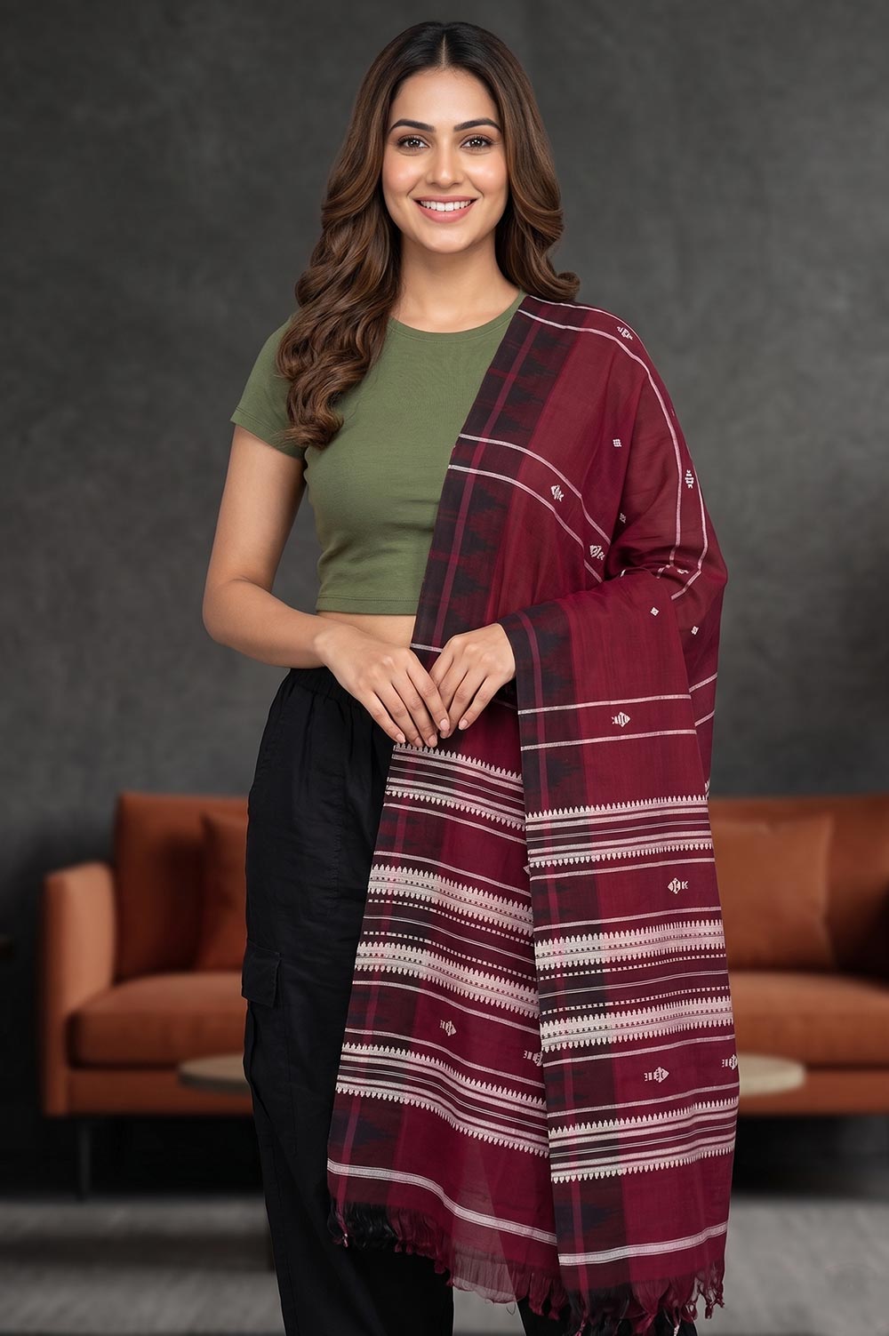 Organic Dyed Kotpad Pure Hand Spun Cotton Dupatta