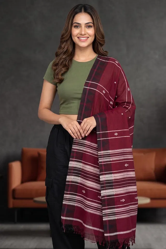 Organic Dyed Kotpad Pure Hand Spun Cotton Dupatta