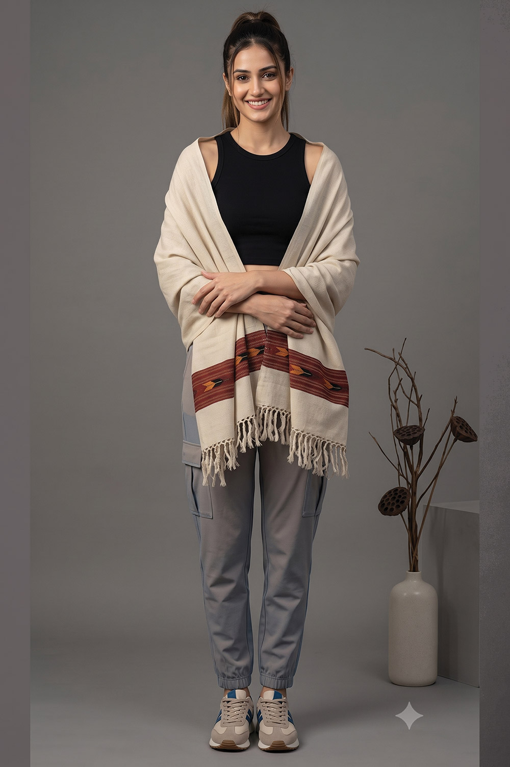 Kullu Pure Wool Handloom Stole