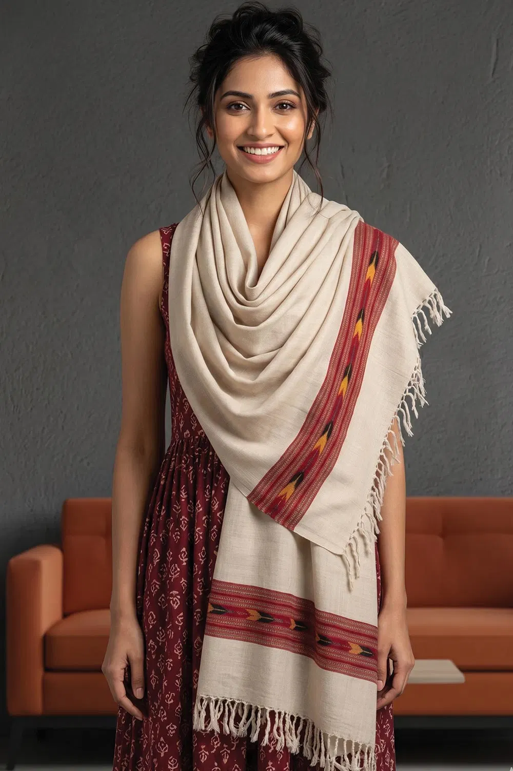 Kullu Pure Wool Handloom Stole