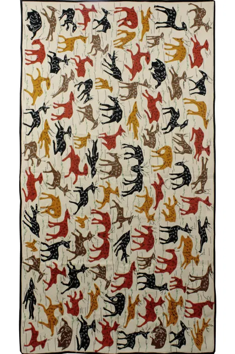 Pipli Applique Work Deer Forest (2.5x5) feet