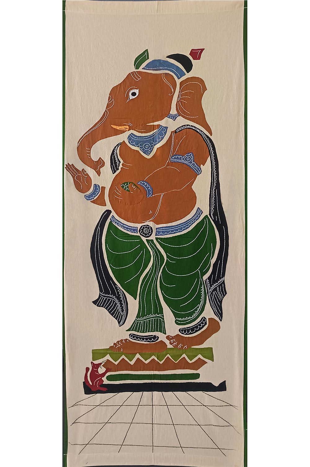 Pipli Applique Work Ganesha (1.7x4.7) feet