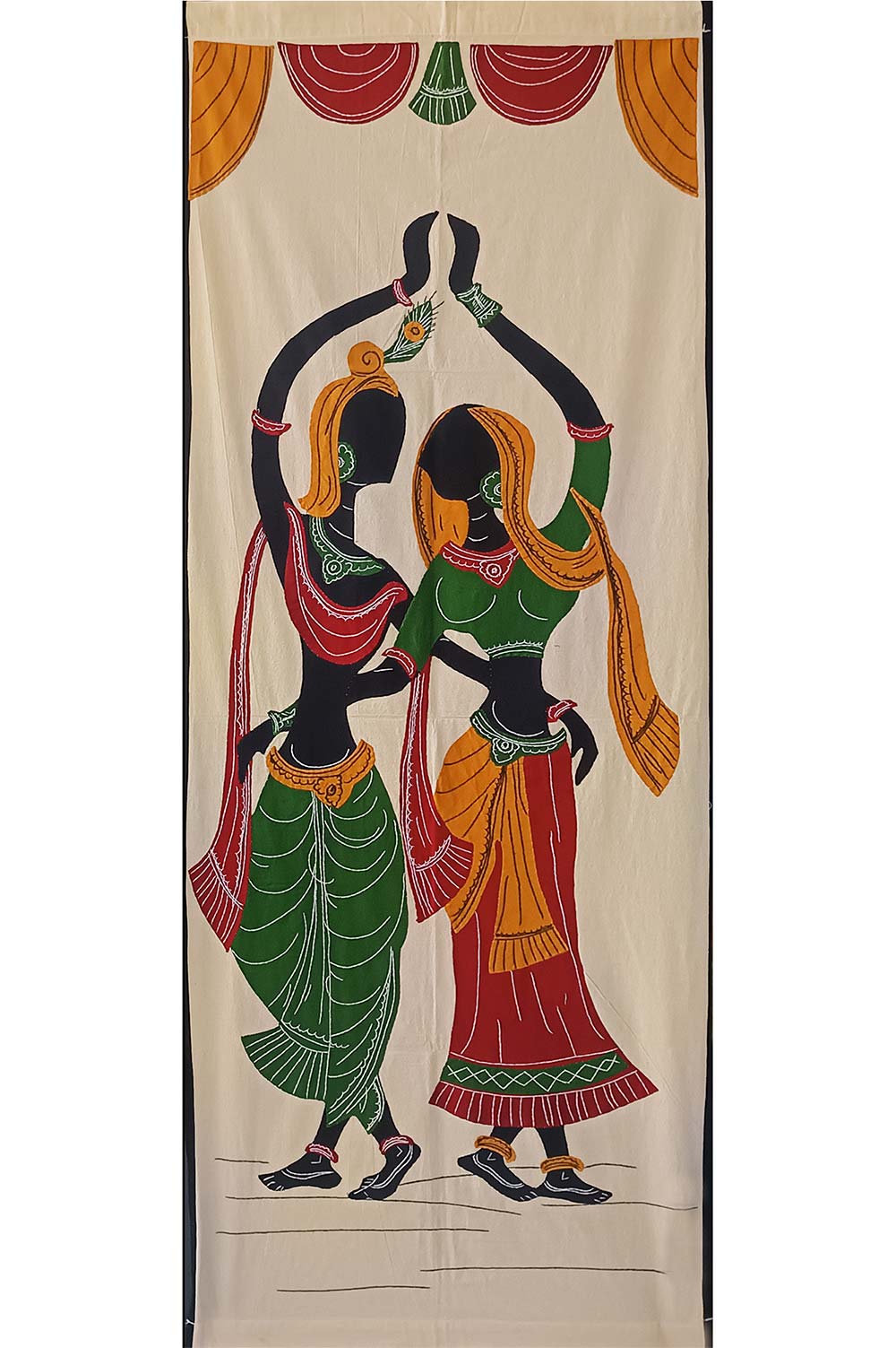 Pipli Applique Work Radha-Krishna (1.6x4.3) feet