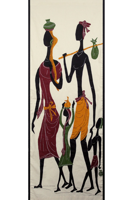 Pipli Applique Work Tribal Family (20x54) Inches