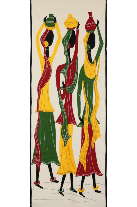 Pipli Applique Women Carrying Pot (1.6x4.4) feet
