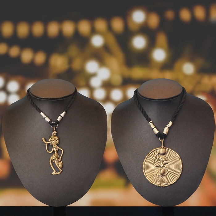 Bastar Dhokra Art Tribal Pendant Combo