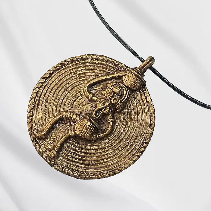 Bastar Dhokra Art Pot Carrying Tribal Pendant