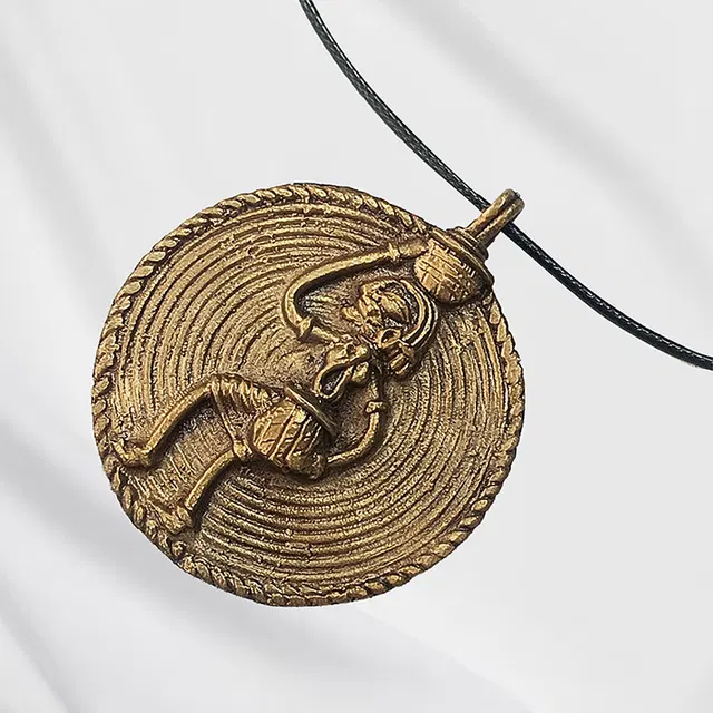 Bastar Dhokra Art Pot Carrying Tribal Pendant