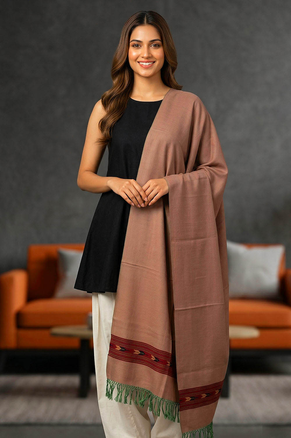 Kullu Pure Wool Handloom Stole