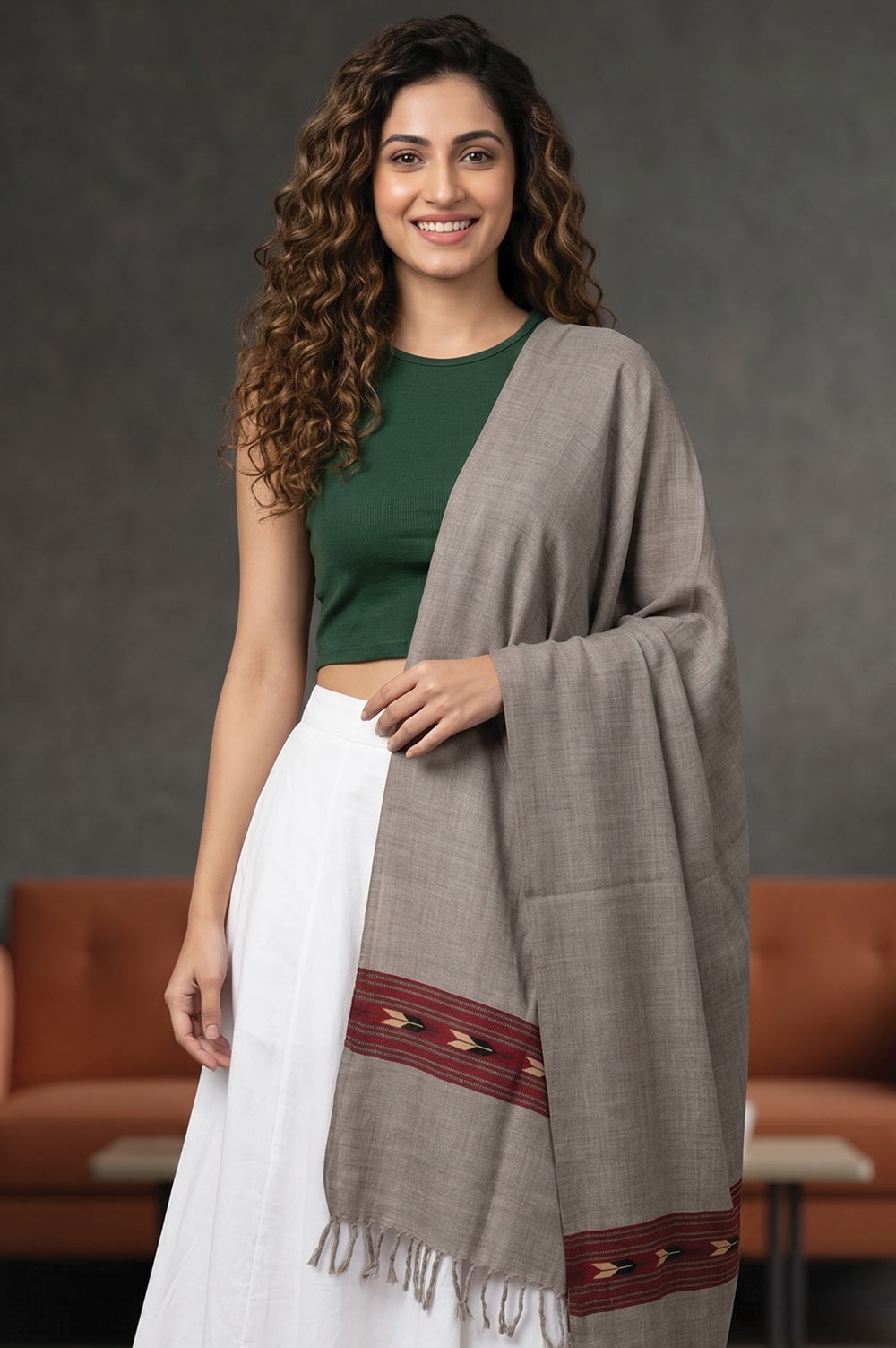 Kullu Pure Wool Handloom Stole