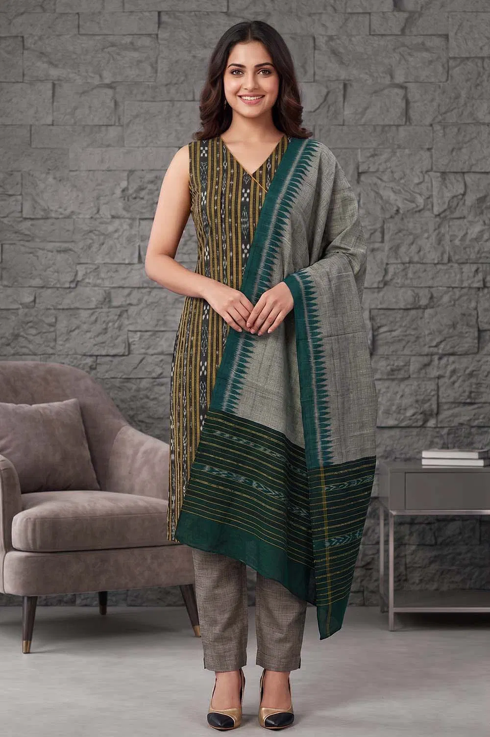 Orissa Ikat Salwar Suit Set (3pcs)