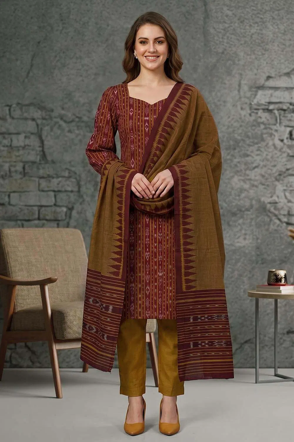 Orissa Ikat Salwar Suit Set (3pcs)