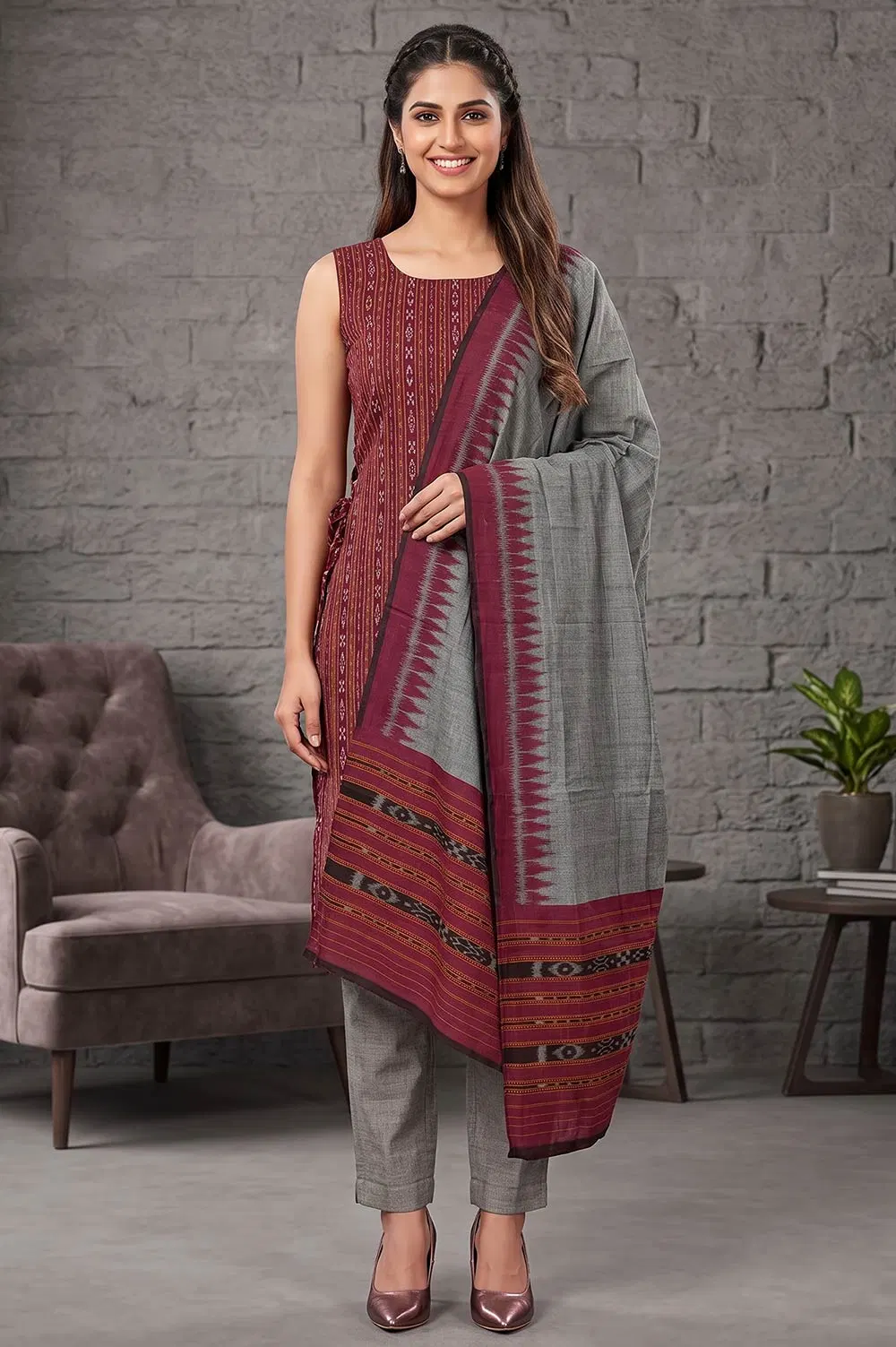 Orissa Ikat Salwar Suit Set (3pcs)