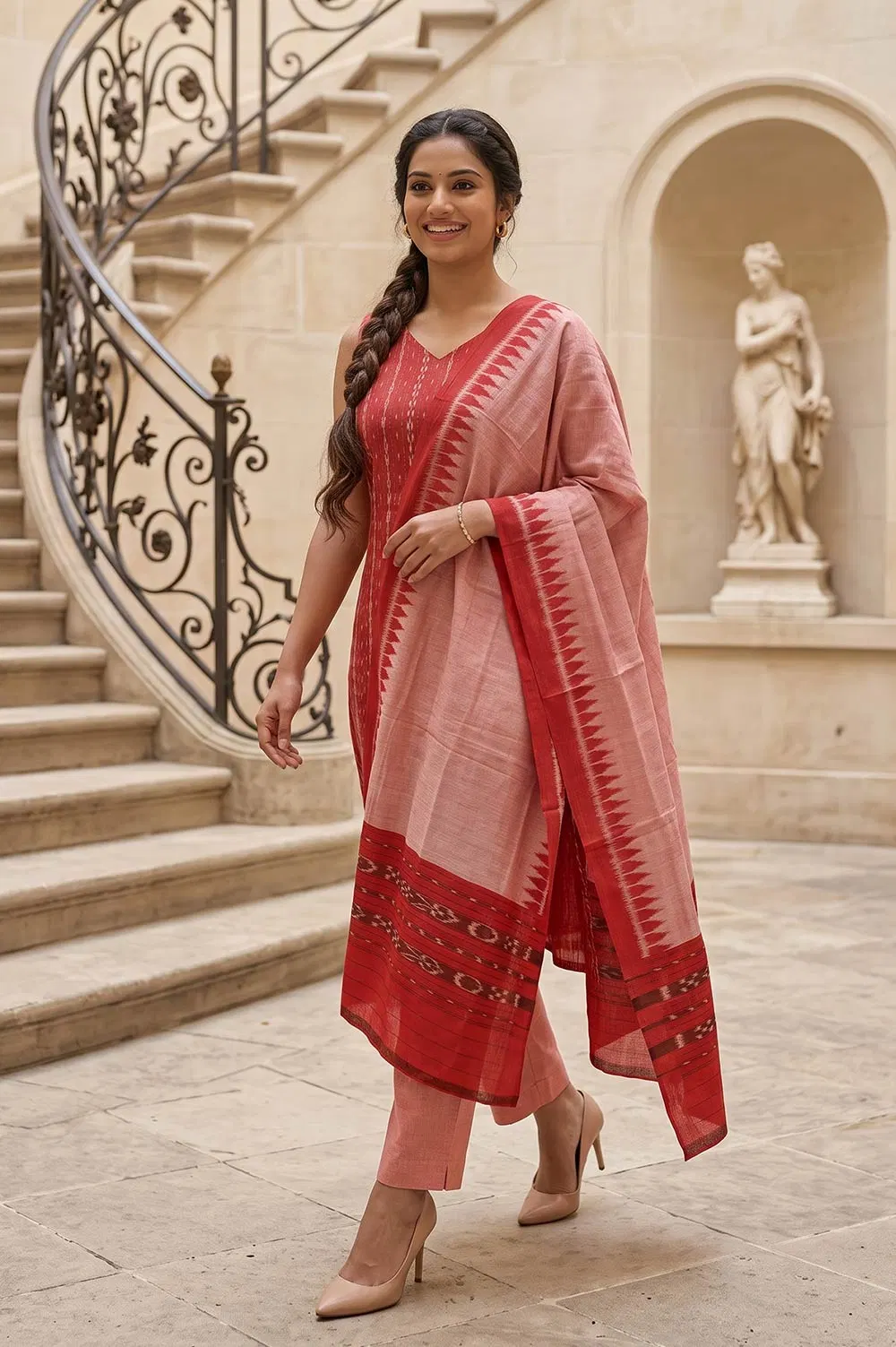 Orissa Ikat Pastel Blue Salwar Suit Set