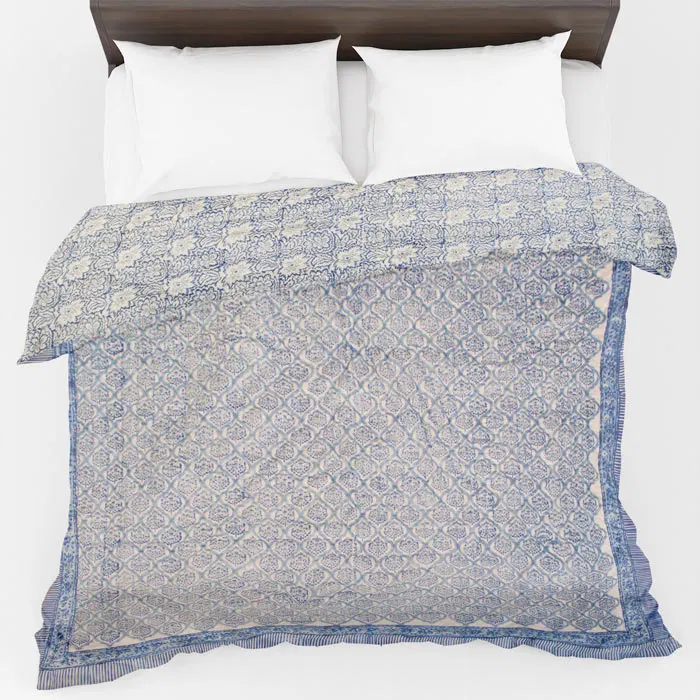 Sanganeri Hand Block Printed Comforter (8.5 x 7Ft)