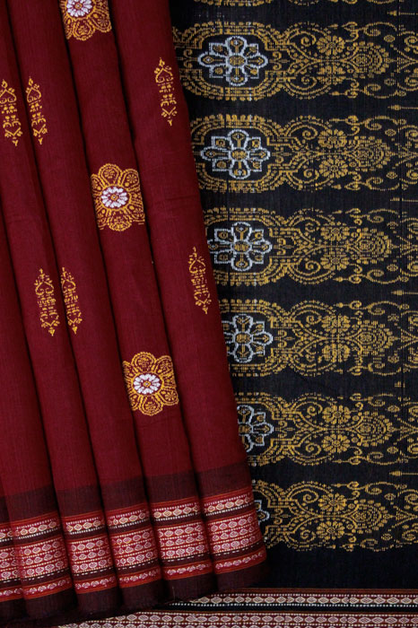 Bomkai Handloom Cotton Saree Grand Pallu