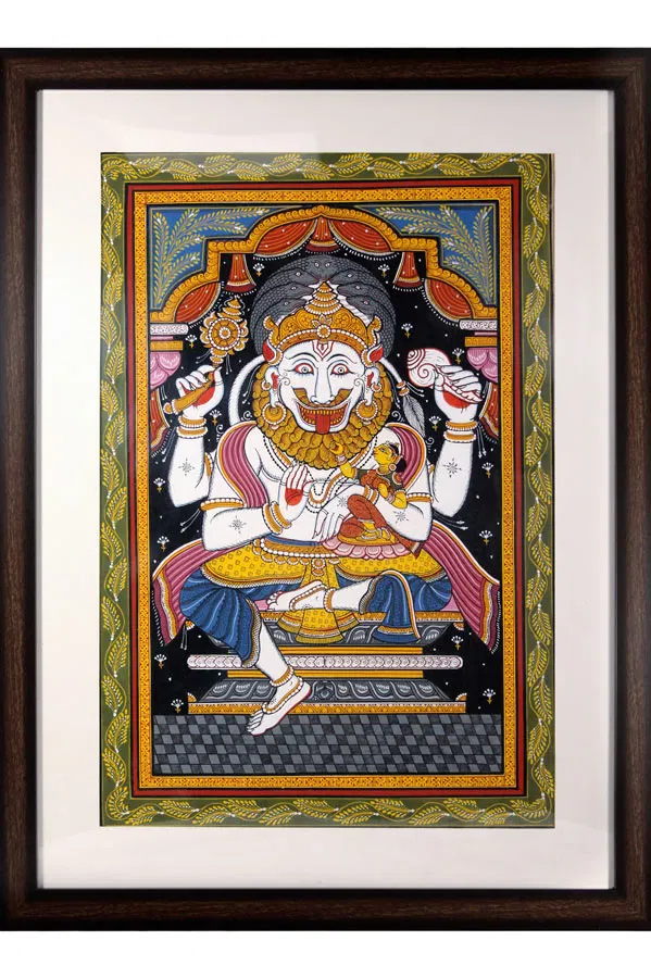 Orissa Pattachitra - Lakshmi Narasimha (18*24 Inches)