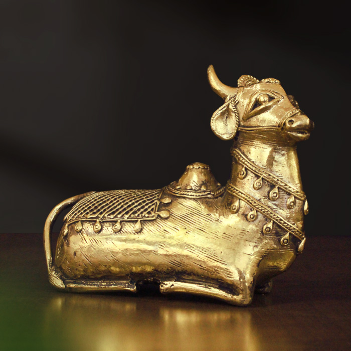 Bastar Dhokra Art Nandi Idol (5) Inch